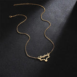 Customized Stainless Steel Nameplate Pendant Letter Necklace