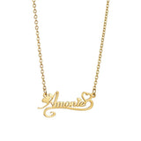 Diamon Heart Choker Name Necklace for Women