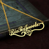 Personalized Stainless Steel Name Necklace with 3mm Cuban Chain for Women