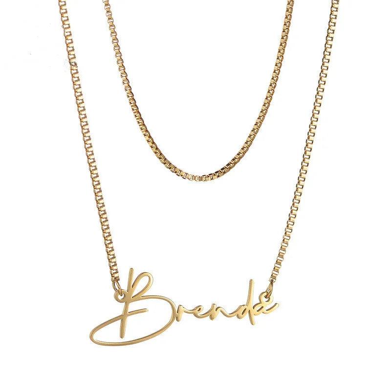 Personalized Stainless Steel Choker Name Necklace for Women