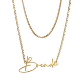 Personalized Stainless Steel Choker Name Necklace for Women