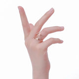Personalized Double Name Rings Adjustable Stainless Steel Family Ring