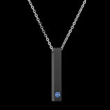 Personalized ID Bar Necklaces for Couple - Stainless Steel Jewelry