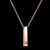 Personalized ID Bar Necklaces for Couple - Stainless Steel Jewelry