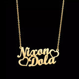 Personalized Stainless Steel Double Layers Name Necklaces