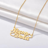 Personalized Stainless Steel Double Layers Name Necklaces