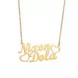 Personalized Stainless Steel Double Layers Name Necklaces