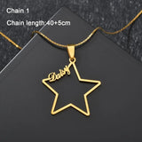 Goxijite Star Name Chain Necklace for Women