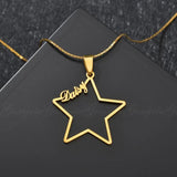 Goxijite Star Name Chain Necklace for Women