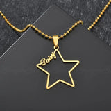 Goxijite Star Name Chain Necklace for Women