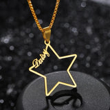Goxijite Star Name Chain Necklace for Women