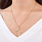 Goxijite Star Name Chain Necklace for Women