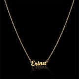 Personalized Name Pendant Necklace Cursive Nameplate Choker BFF Gift