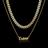 Personalized Name Pendant Necklace Cursive Nameplate Choker BFF Gift