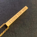 Personalized Stainless Steel Name Geometry Necklace