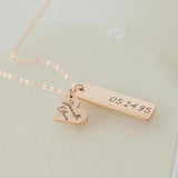 Engraved Necklace Personalized Multiple Kids Names for Mothers Jewelry