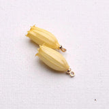 Resin Flower Pendants Multicolor Charms DIY Earrings 20mm - 7mm, 2PCs
