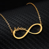Personalized Stainless Steel Infinity Name Necklace Heart Cross Pendant
