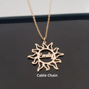 Enthusiasm Sun Name Necklace Hope Jewelry