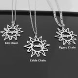 Enthusiasm Sun Name Necklace Hope Jewelry