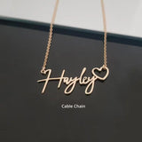 Hollow Butterfly Name Necklace Personalized Jewelry