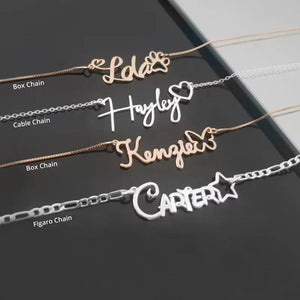 Hollow Butterfly Name Necklace Personalized Jewelry