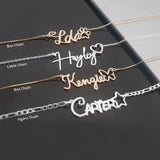 Hollow Butterfly Name Necklace Personalized Jewelry