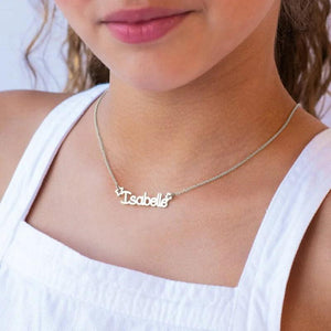 Hollow Star Name Necklace Baby Girl Women Birthday Personalized