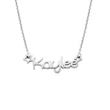 Hollow Star Name Necklace Baby Girl Women Birthday Personalized