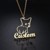 Personalized Name Necklace with Elephant Pendant