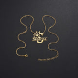Flower Art Font Name Necklace Personalized Jewelry