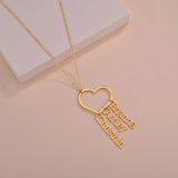 Custom Heart Name Necklace Women's Chain Jewelry Gift