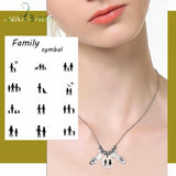 Nextvance Warmly Baby Family Necklaces Stainless Steel Engrave Chain Necklace