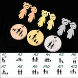 Nextvance Warmly Baby Family Necklaces Stainless Steel Engrave Chain Necklace