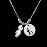 Nextvance Warmly Baby Family Necklaces Stainless Steel Engrave Chain Necklace