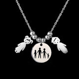 Nextvance Warmly Baby Family Necklaces Stainless Steel Engrave Chain Necklace