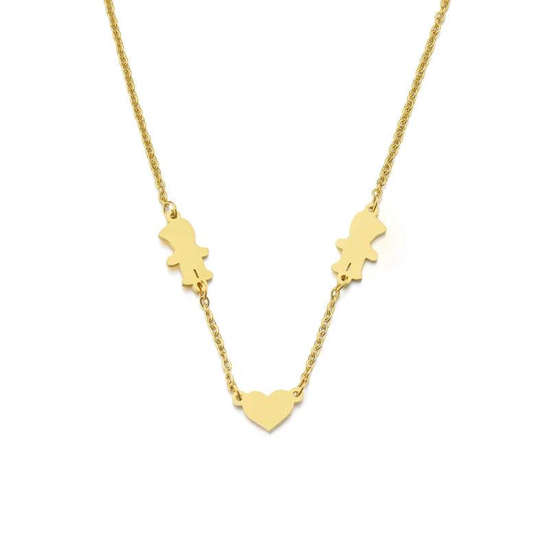 Engraved NamePlate Stainless Steel Pendant Choker Necklace for Women