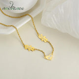 Engraved NamePlate Stainless Steel Pendant Choker Necklace for Women