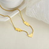 Engraved NamePlate Stainless Steel Pendant Choker Necklace for Women