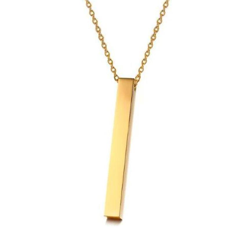 Nextvance Personalized Bar Necklace Engraved Date Name Pendant Necklace