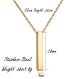 Nextvance Personalized Bar Necklace Engraved Date Name Pendant Necklace