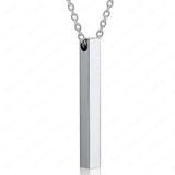 Nextvance Personalized Bar Necklace Engraved Date Name Pendant Necklace