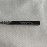 Nextvance Personalized Bar Necklace Engraved Date Name Pendant Necklace