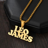 Auxauxme Crown Name Necklace Personalized Stainless Steel