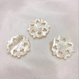 25MM 4Pcs Snowflake Pearl Shell Jewelry Pendants Charms