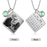 Personalized Birthstone Date Necklace