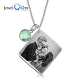 Personalized Birthstone Date Necklace