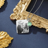 Personalized Birthstone Date Necklace