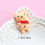 20Pcs Cartoon Bread Resin Charms for DIY Jewelry Making