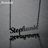 Atoztide Personalized Steel Name Necklace Choker Pendant Gift